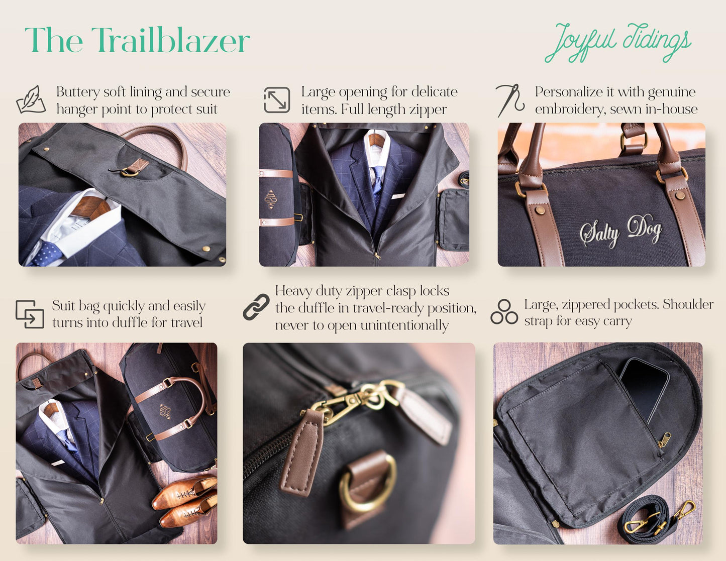 The Trailblazer Convertible Garment Duffle Bag