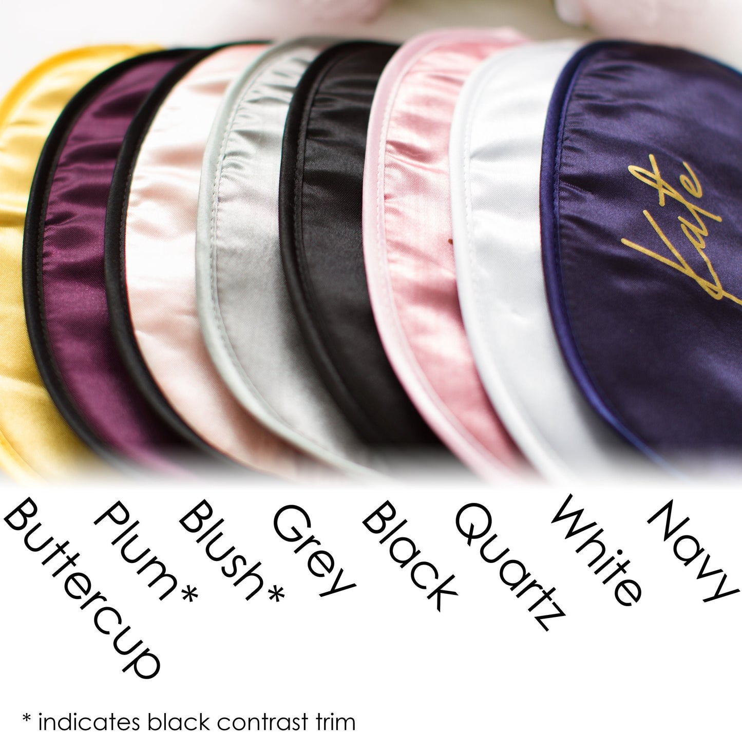 The Snooze Button Satin Sleep Mask — personalized satin sleep mask