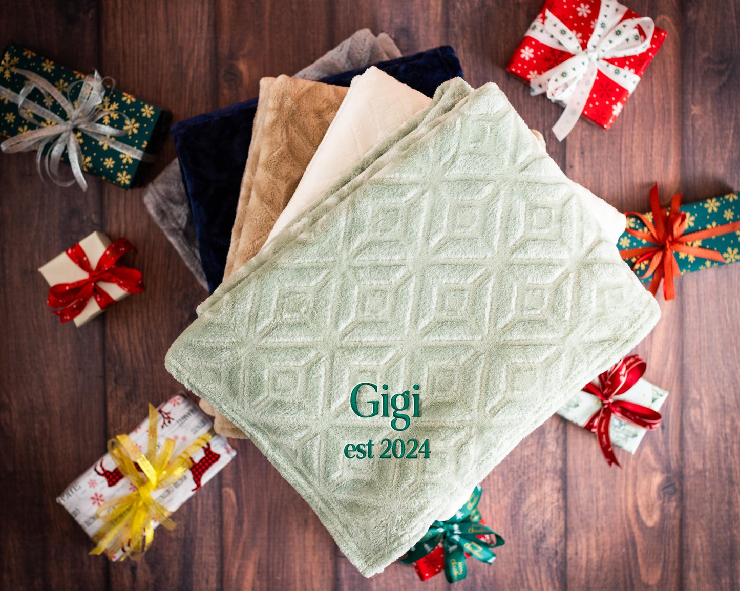 The Fireside Fleece Throw — personalized fleece throw blanket