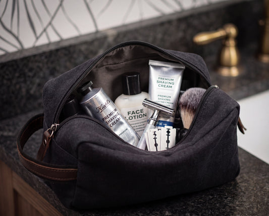Pure Cotton Washed Canvas Dopp Kit
