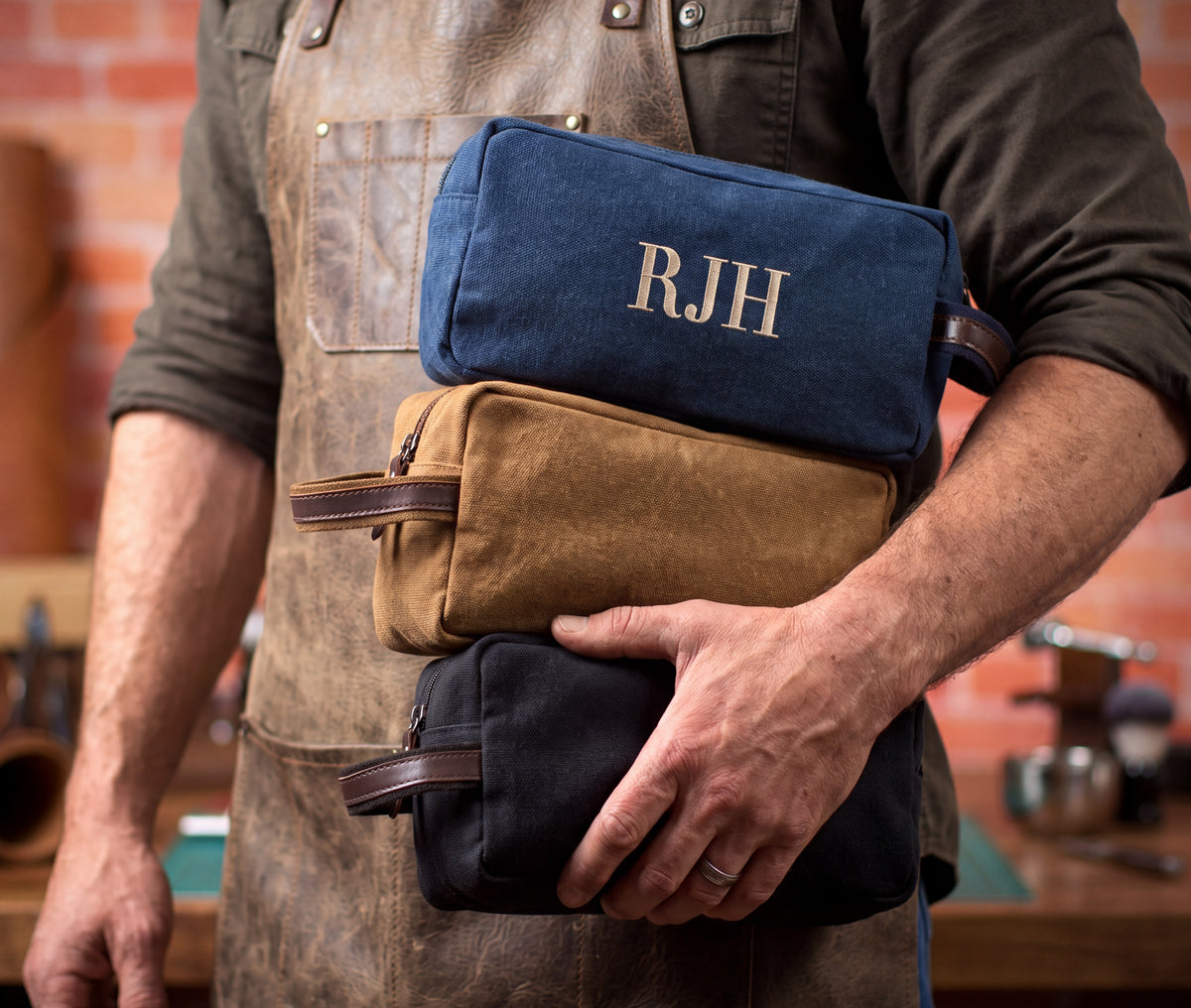 Pure Cotton Washed Canvas Dopp Kit