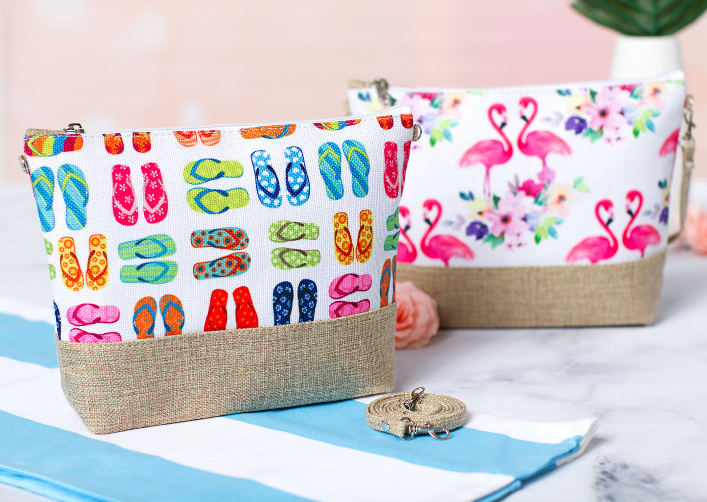 The Poolside Crossbody Cosmetic Bag — personalized crossbody cosmetic bag