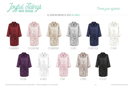 The Sleep-In Satin Nightshirt — personalized satin nightshirt