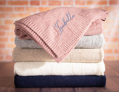 The Reading Nook Wool-Blend Throw — personalized wool-blend throw blanket