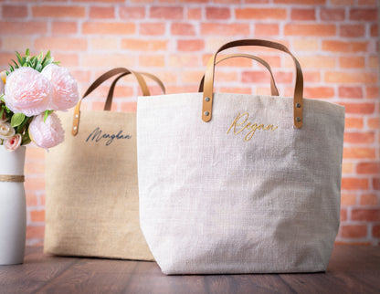 La Palapa Jute Beach Bags