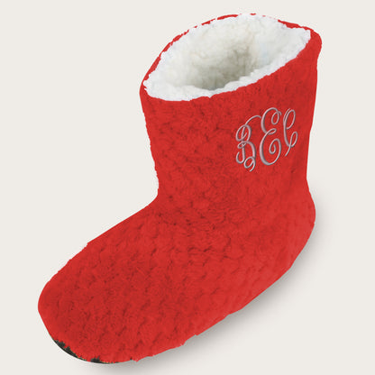 The Snowed-In Sherpa Bootie Slipper — personalized women's bootie slippers