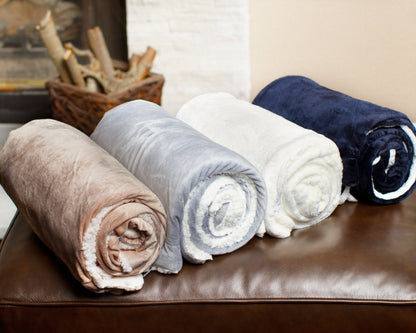 The Hearth Sherpa Fleece Blanket — personalized sherpa fleece throw