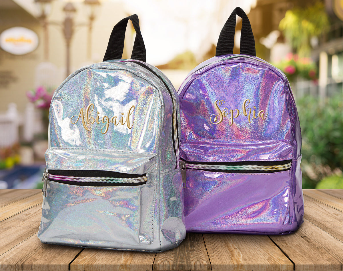 The Show-and-Tell Glitter Mini Backpack — personalized glitter mini backpack