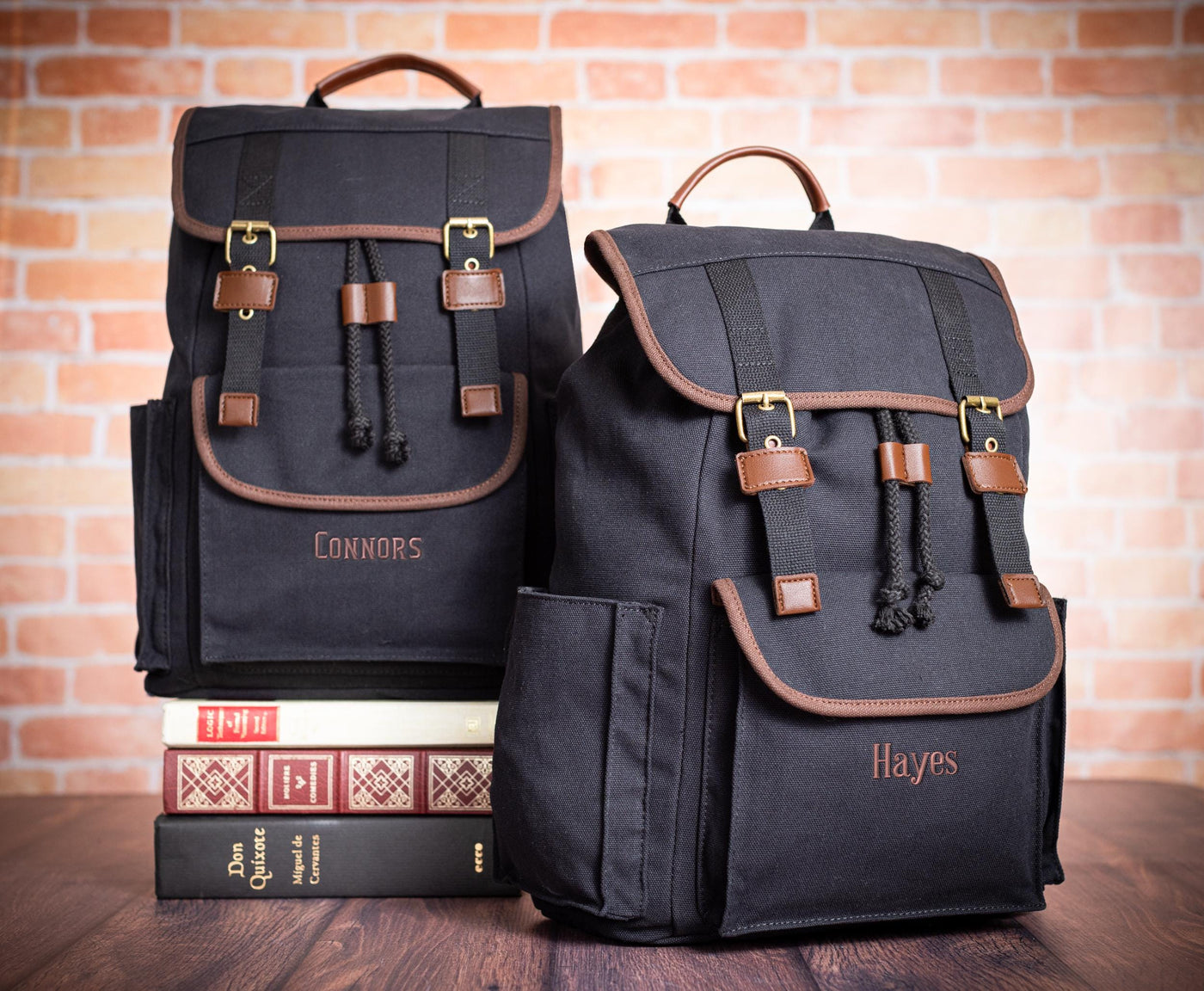 Canvas Rucksack Style Backpack with Laptop Sleeve