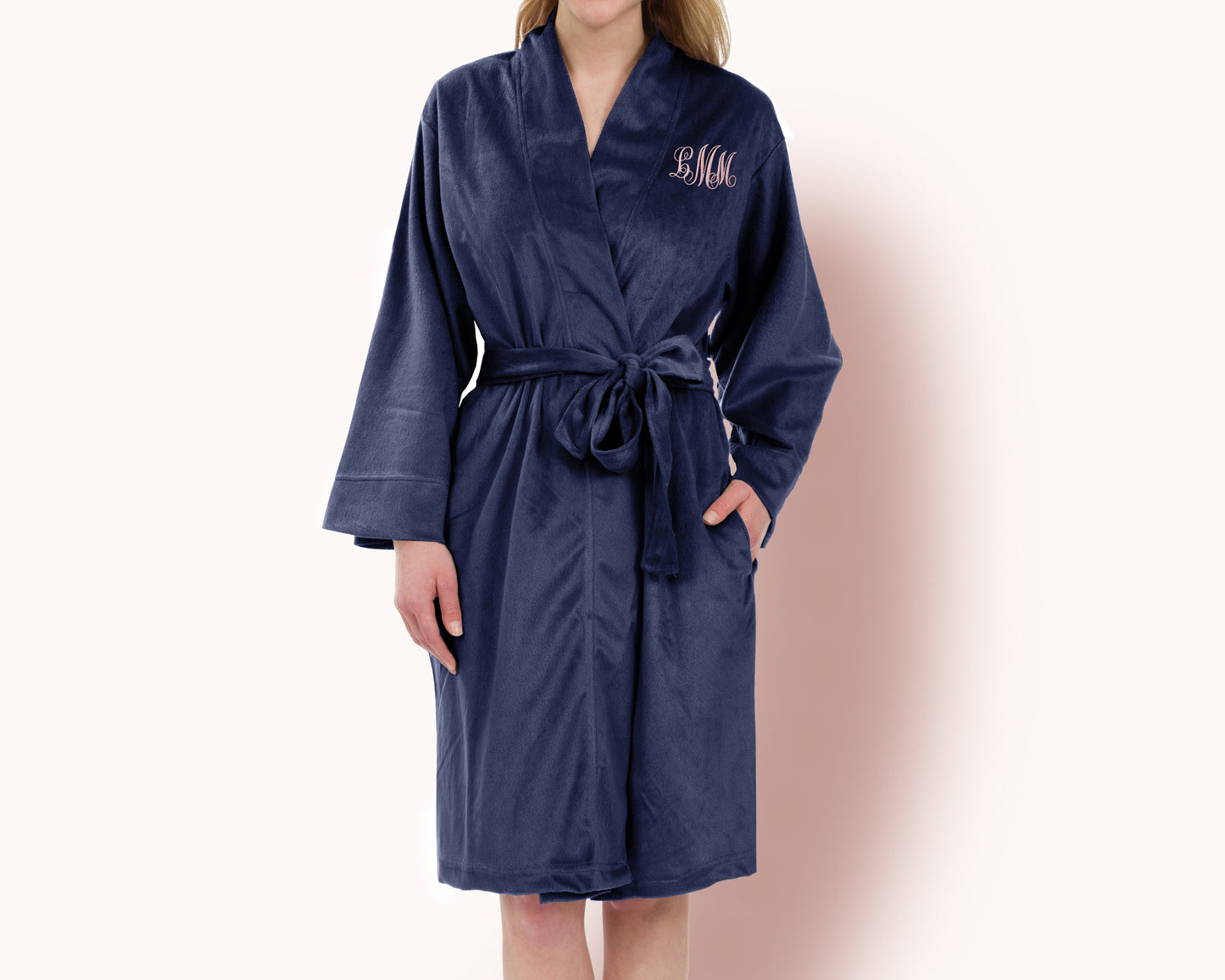 The Cocoa Velvet Fleece Robe — personalized velvet fleece robe