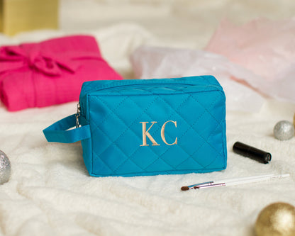 The Touch-Up Quilted Makeup Bag — personalized quilted makeup pouch