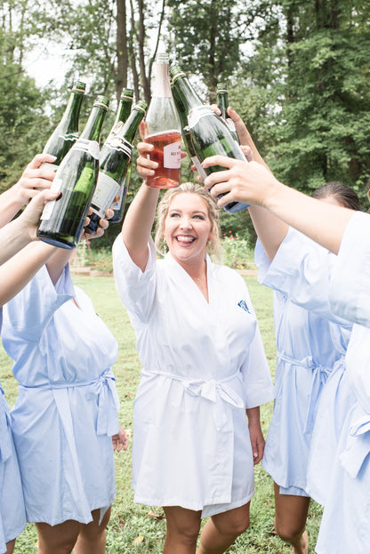 The Morning Light Oxford Cloth Robe — personalized oxford bridesmaid robe