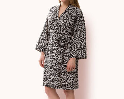 The Wild Card Leopard Print Robe — personalized leopard print robe