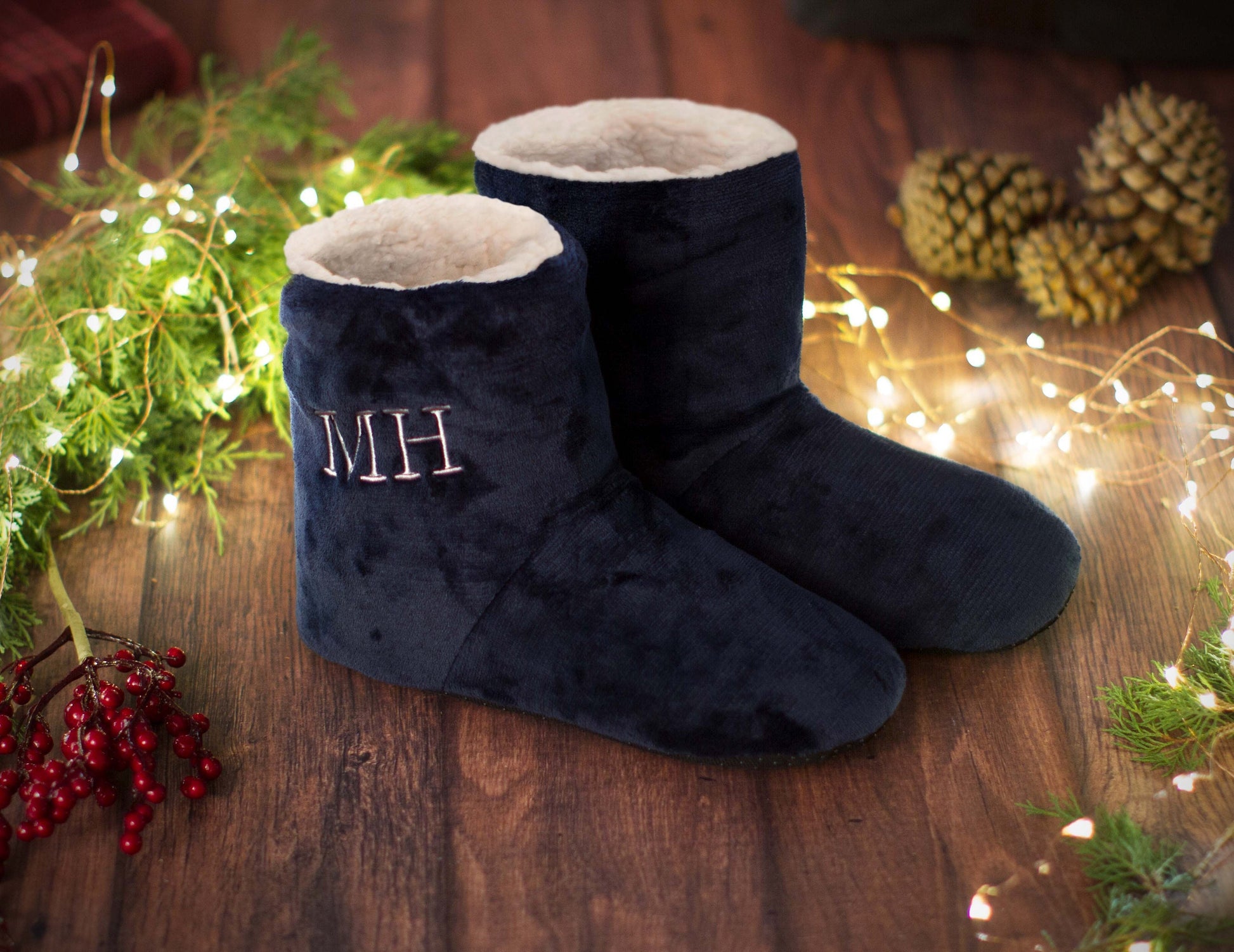 The Lodge Men's Fleece Bootie Slipper — personalized men's slippers