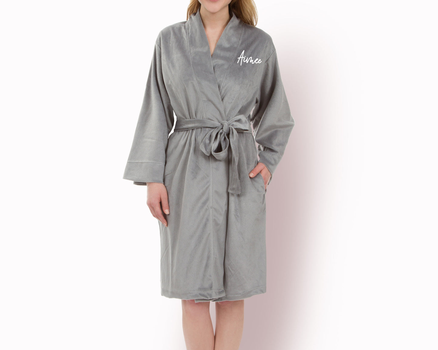 The Cocoa Velvet Fleece Robe — personalized velvet fleece robe