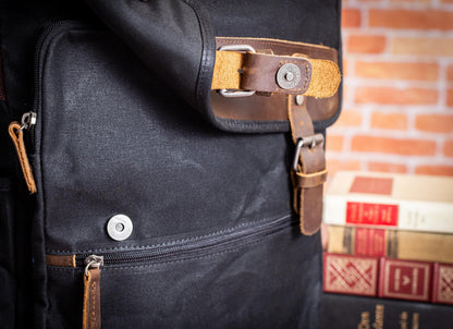 The Long Haul Waxed Canvas Backpack — personalized waxed canvas laptop backpack