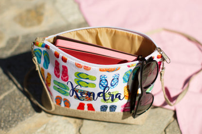 The Poolside Crossbody Cosmetic Bag — personalized crossbody cosmetic bag