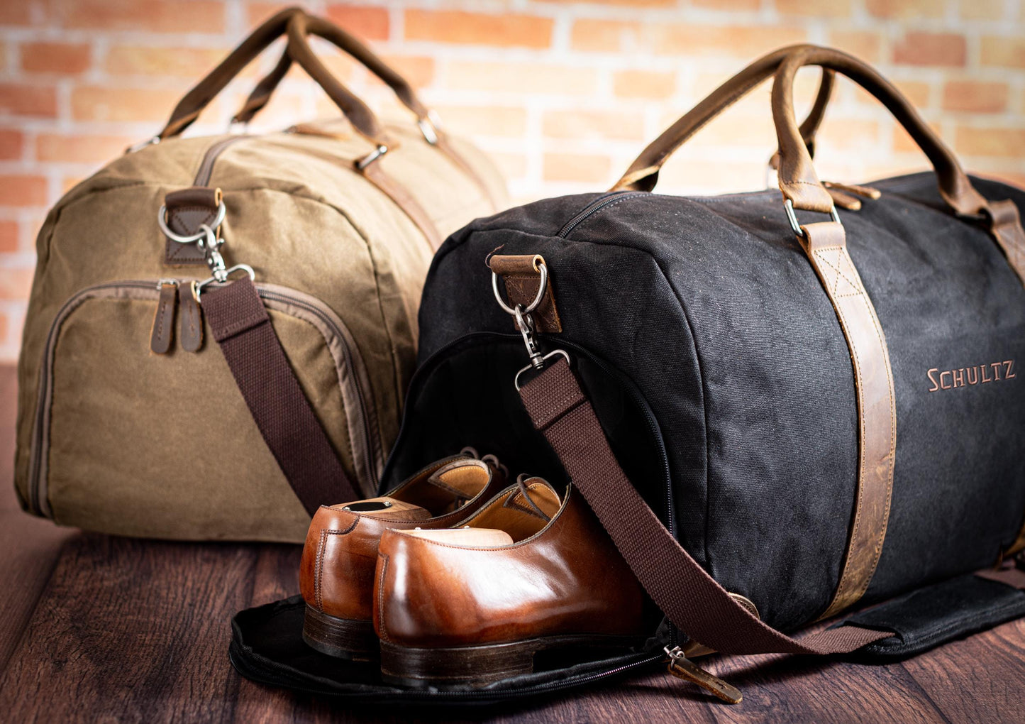 The Long Weekend Waxed Canvas Duffle — personalized waxed canvas duffle