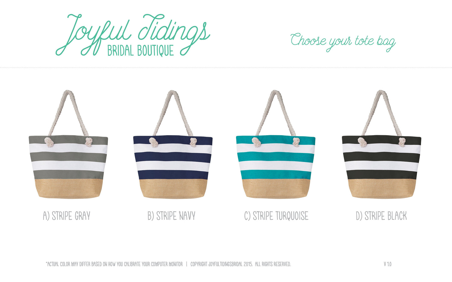 The Cabana Striped Canvas Beach Tote — personalized striped beach bag