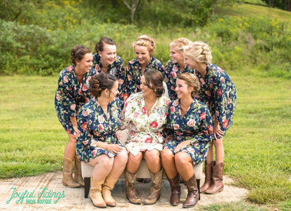 Floral Print Pure Cotton Bridesmaid Robes