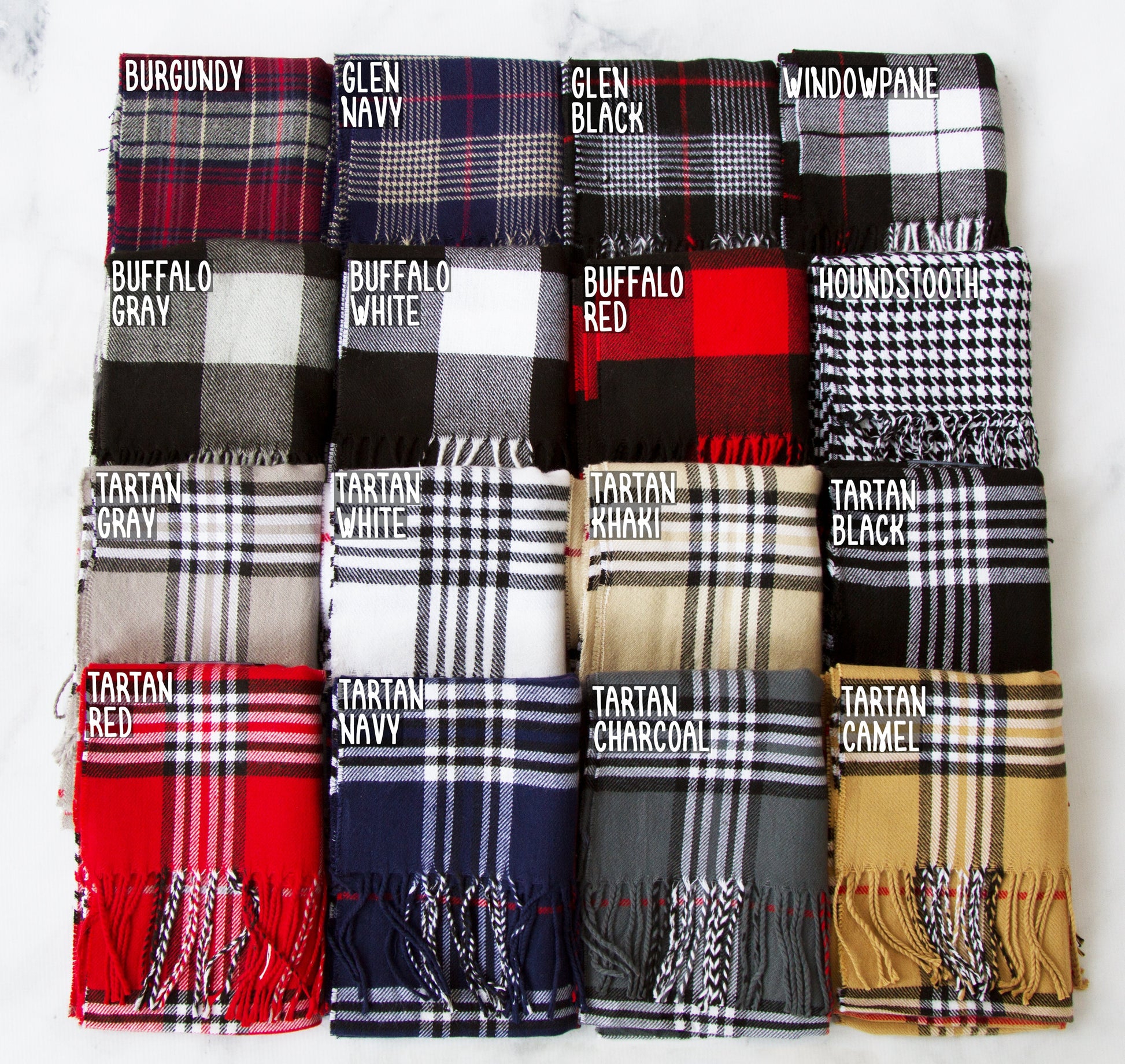The Bonfire Plaid Scarf — personalized plaid scarf