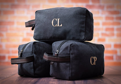 Pure Cotton Washed Canvas Dopp Kit