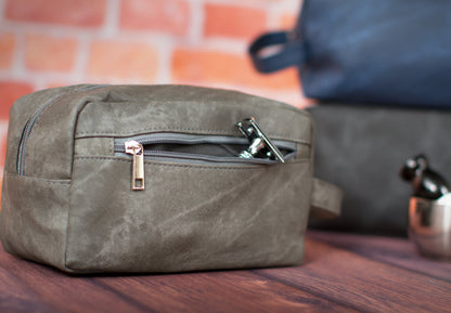 The Roadhouse Faux-Leather Dopp Kit — personalized faux-leather dopp kit