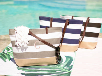 The Nautical Stripe Canvas Tote