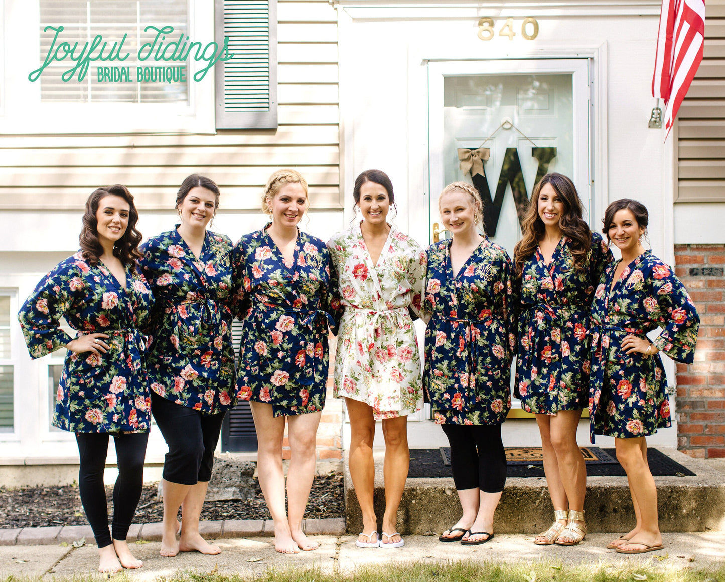 Floral Print Pure Cotton Bridesmaid Robes