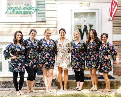 Floral Print Pure Cotton Bridesmaid Robes