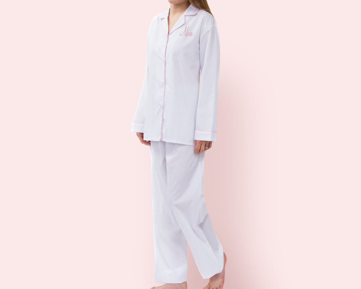 The Slumber Party Women's Woven Pajama Set — personalized women's pajama set