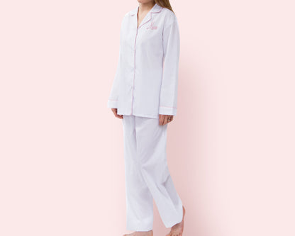 The Slumber Party Women's Woven Pajama Set — personalized women's pajama set