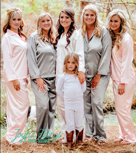 Satin Long Sleeve Pajama Set