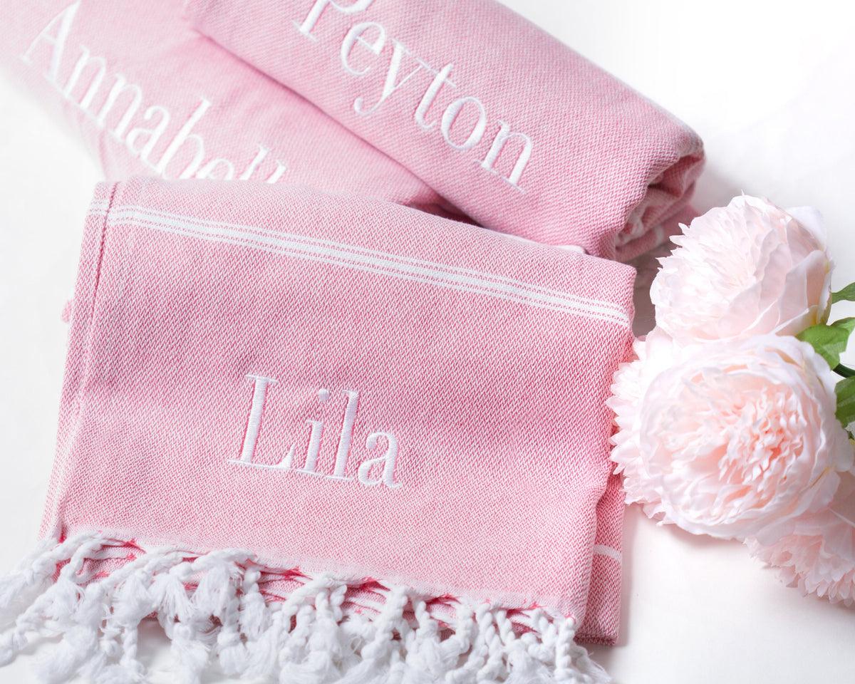 The Sandcastle Turkish Beach Towel — personalized Turkish cotton beach towel