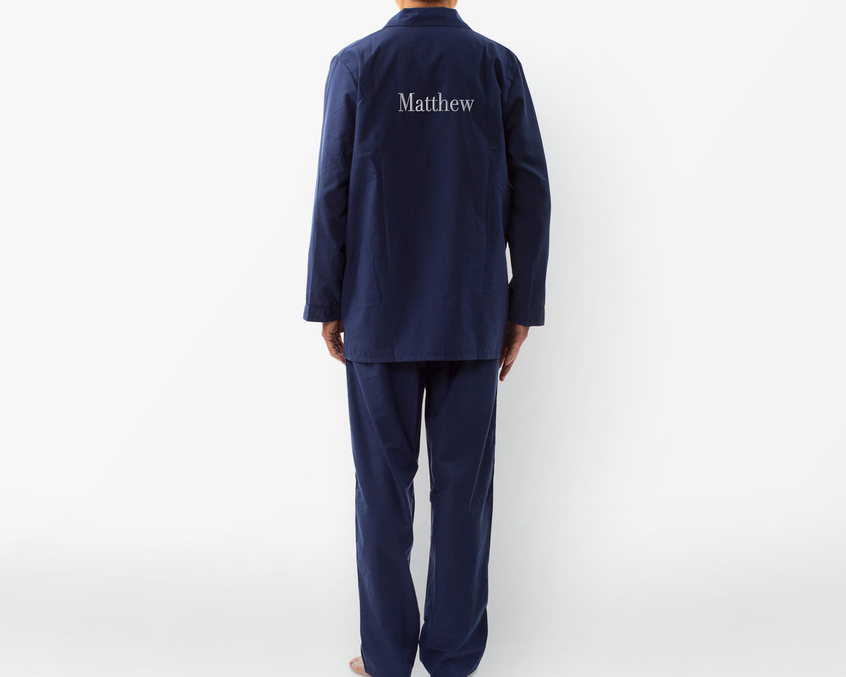The Day Off Men's Woven Pajama Set — personalized men's pajama set