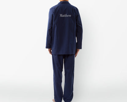 The Day Off Men's Woven Pajama Set — personalized men's pajama set
