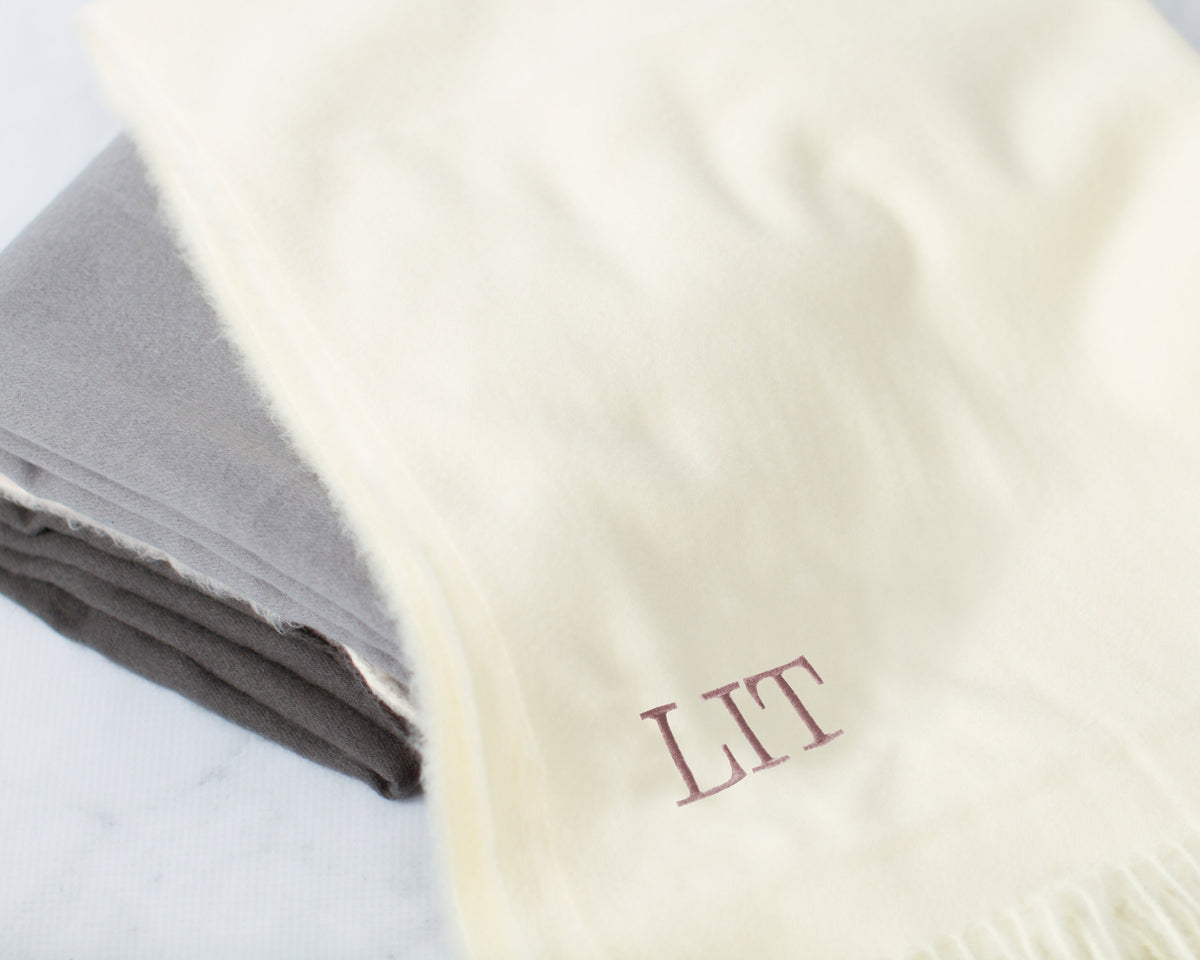 The First Frost Plush Pashmina Scarf — personalized plush pashmina scarf