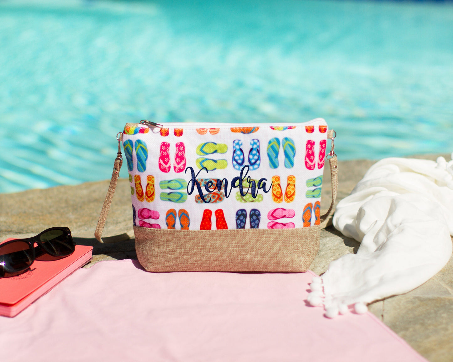 The Poolside Crossbody Cosmetic Bag — personalized crossbody cosmetic bag