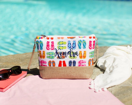 The Poolside Crossbody Cosmetic Bag — personalized crossbody cosmetic bag