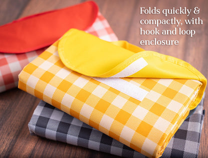 Custom Family Name Waterproof Gingham Picnic Blanket