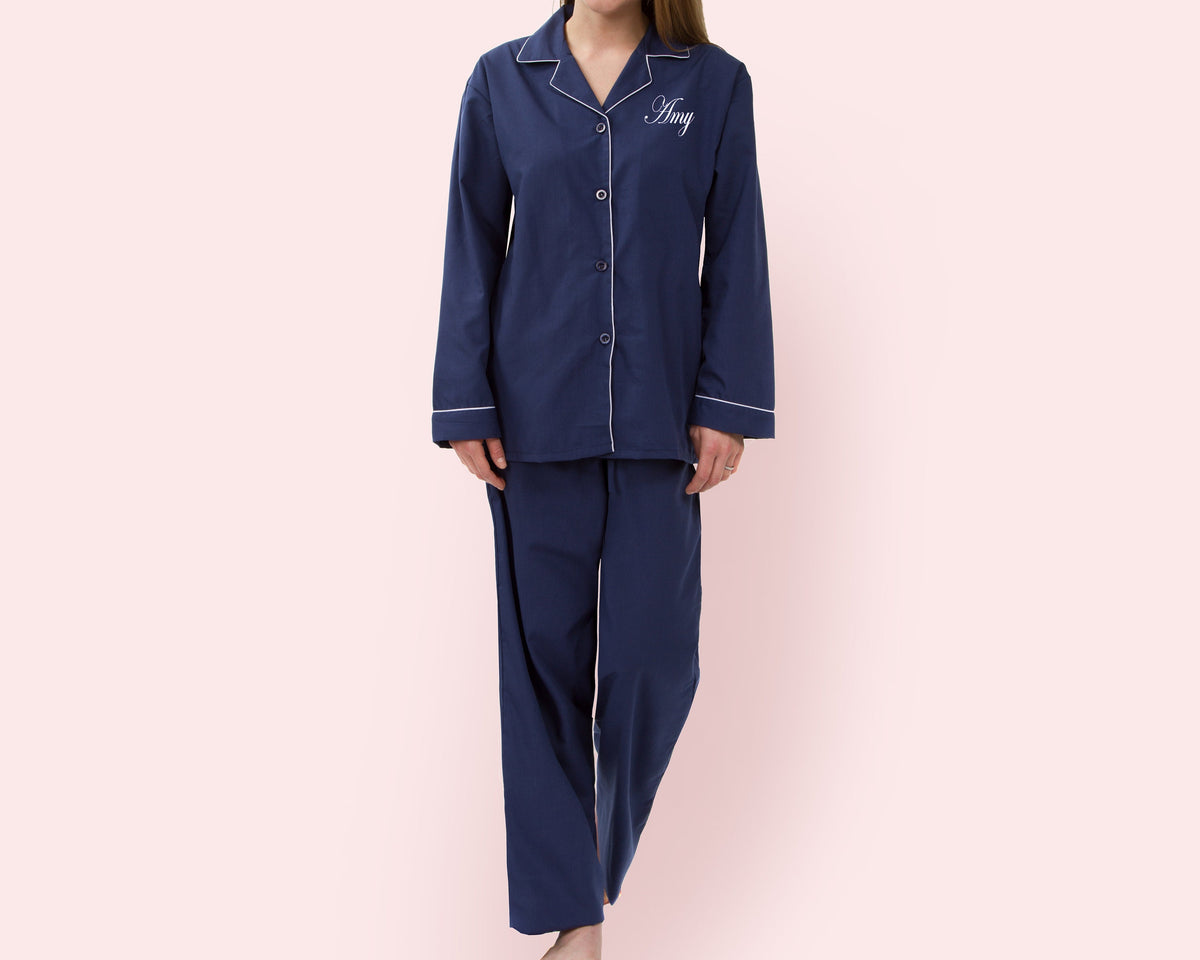 The Slumber Party Women's Woven Pajama Set — personalized women's pajama set