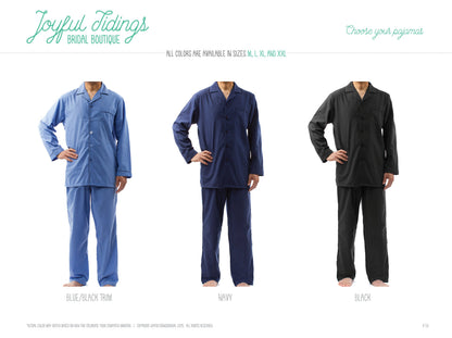 The Day Off Men's Woven Pajama Set — personalized men's pajama set