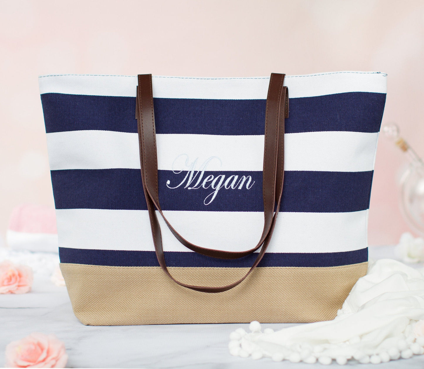 The Nautical Stripe Canvas Tote