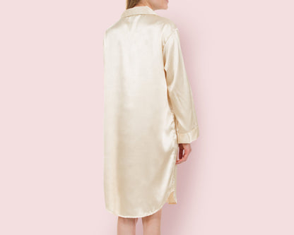 The Sleep-In Satin Nightshirt — personalized satin nightshirt