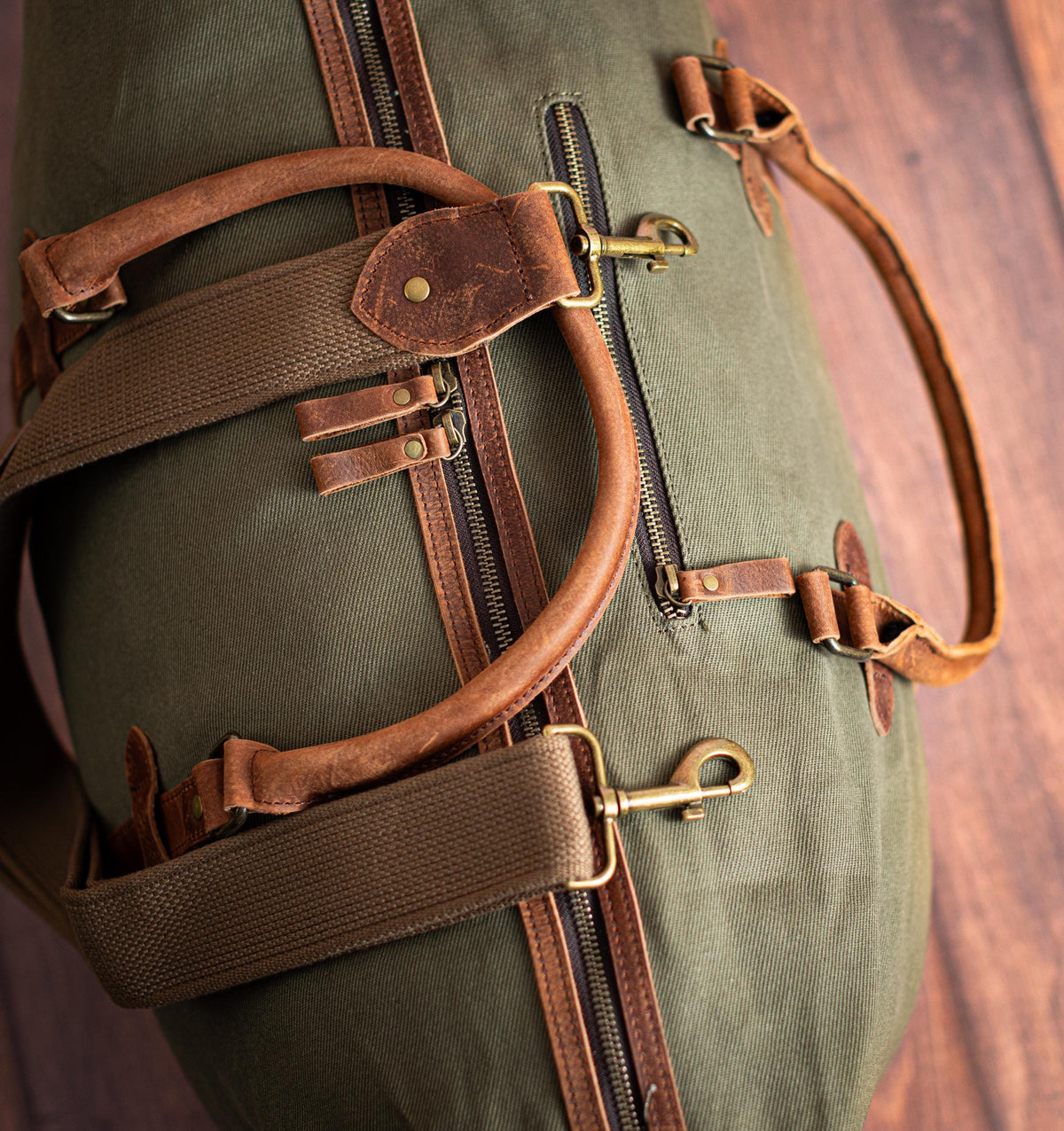 The Heirloom Canvas Twill Duffle — personalized canvas twill duffle