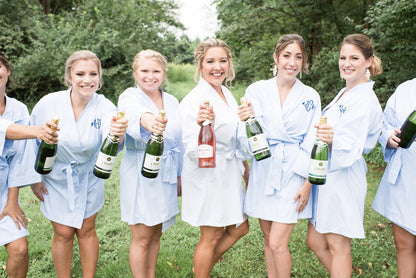 The Morning Light Oxford Cloth Robe — personalized oxford bridesmaid robe