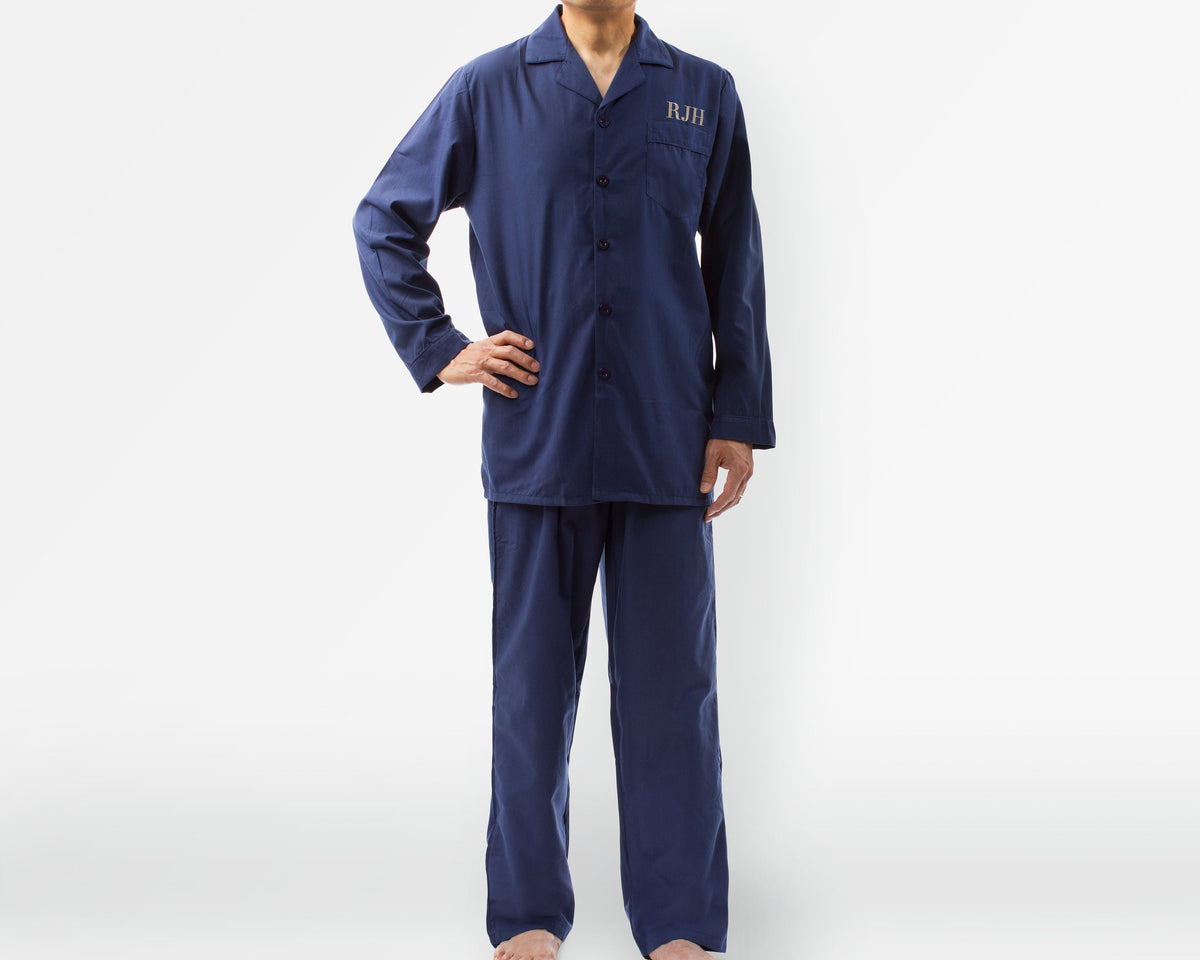 The Day Off Men's Woven Pajama Set — personalized men's pajama set