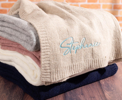The Reading Nook Wool-Blend Throw — personalized wool-blend throw blanket