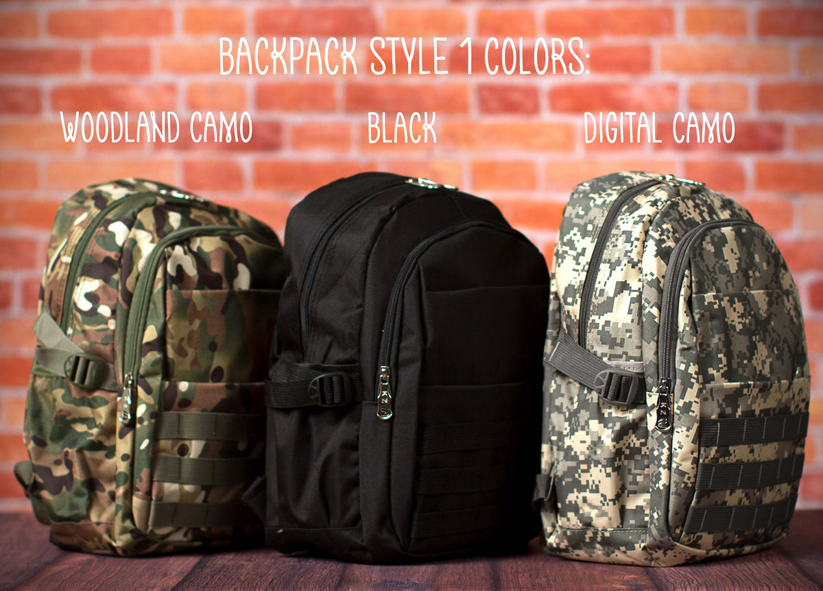 The Recess Canvas Camo Backpack — personalized camo backpack