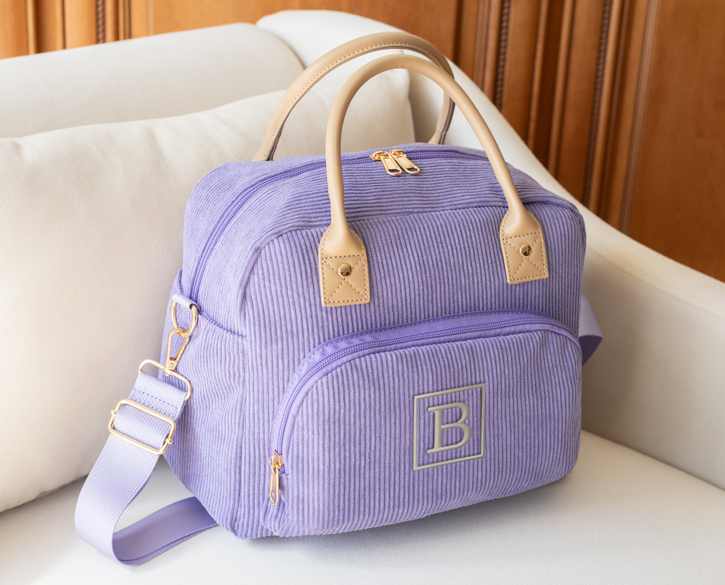 Luxe Corduroy Lunch Cooler Tote